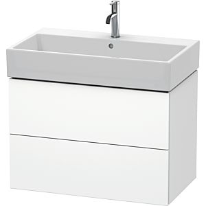 Duravit L-Cube vanity unit LC627701818 78.4x 45.9 cm, matt white, 2 drawers, wall-hung