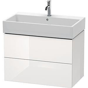 L-Cube Duravit vasque LC627702222 78,4x 45,9 cm, blanc brillant, 2 tiroirs, suspendu