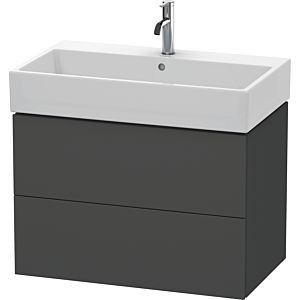 Duravit L-Cube vanity unit LC627704949 78.4x 45.9 cm, graphite matt, 2 drawers, wall-hung