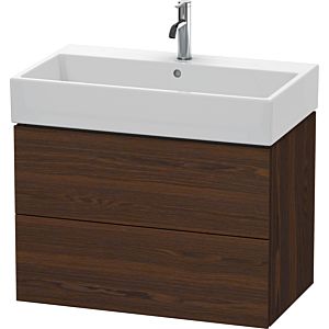 L-Cube Duravit vasque LC627706969 78,4x 45,9 cm, noyer brossé, 2 tiroirs, suspendu