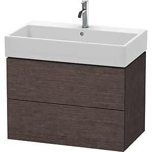 Duravit L-Cube vanity unit LC627707272 78.4x 45.9 cm, brushed dark oak, 2 drawers, wall-hung
