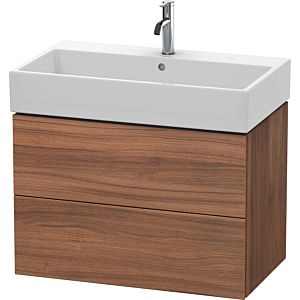 Duravit L-Cube vanity unit LC627707979 78.4x 45.9 cm, natural walnut, 2 drawers, wall-hung