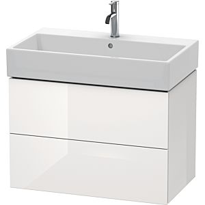 L-Cube Duravit vasque LC627708585 78,4x 45,9 cm, blanc brillant, 2 tiroirs, suspendu