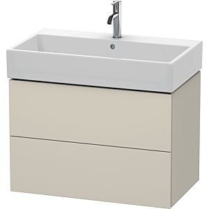 Duravit L-Cube Waschtisch-Unterschrank LC627709191 78,4x 45,9 cm, taupe matt, 2 Schubkästen, wandhängend