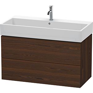 Duravit L-Cube Waschtisch-Unterschrank LC627806969 98,4x 45,9 cm, nussbaum gebürstet, 2 Schubkästen, wandhängend