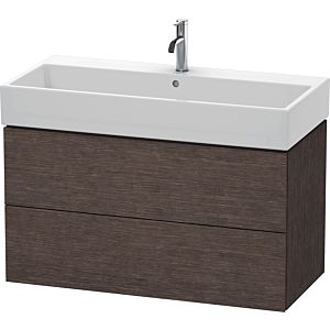 L-Cube Duravit vasque LC627807272 98,4x 45,9 cm, chêne foncé brossé, 2 tiroirs, suspendu