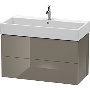 Duravit L-Cube Waschtisch-Unterschrank LC627808989 98,4x 45,9 cm, flannel grey hochglanz, 2 Schubkästen, wandhängend