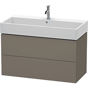 Duravit L-Cube Waschtisch-Unterschrank LC627809090 98,4x 45,9 cm, flannel grey seidenmatt, 2 Schubkästen, wandhängend