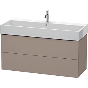 Duravit L-Cube Waschtisch-Unterschrank LC627904343 118,4x 45,9 cm, basalt matt, 2 Schubkästen, wandhängend