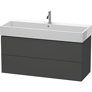 Duravit L-Cube vanity unit LC627904949 118.4x 45.9 cm, matt graphite, 2 drawers, wall-hung