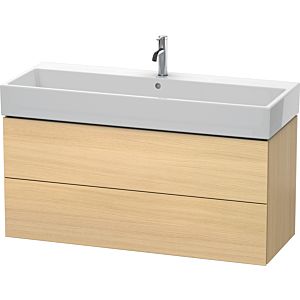 Duravit L-Cube vanity unit LC627907171 118.4x 45.9 cm, Mediterranean oak, 2 drawers, wall-hung