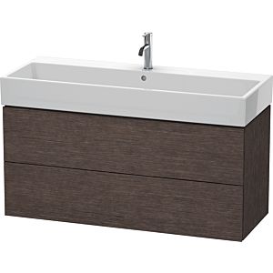 Duravit L-Cube vanity unit LC627907272 118.4x 45.9 cm, brushed dark oak, 2 drawers, wall-hung