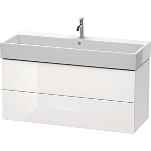 Duravit L-Cube vanity unit LC627908585 118.4x 45.9 cm, white high gloss, 2 drawers, wall-hung