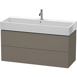 Duravit L-Cube vanity unit LC627909090 118.4x 45.9 cm, flannel gray, silk matt, 2 drawers, wall-hung