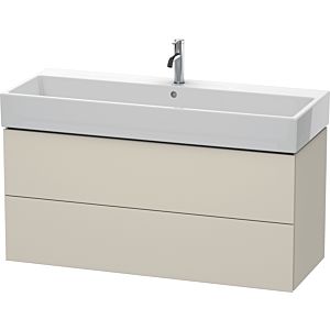 Duravit L-Cube vanity unit LC627909191 118.4x 45.9 cm, matt taupe, 2 drawers, wall-hung