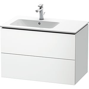Duravit L-Cube Waschtisch-Unterschrank LC629101818 82x48,1x55cm, 2 Schubkästen, Becken links, weiß matt