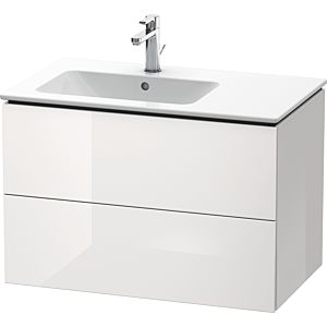 Duravit L-Cube Waschtisch-Unterschrank LC629102222 82x48,1x55cm, 2 Schubkästen, Becken links, weiß hochglanz