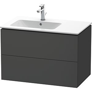 Duravit L-Cube meuble sous-vasque LC629104949 82x48,1x55cm, 2 tiroirs, lavabo à gauche, graphite mat