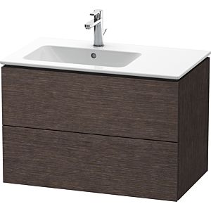 Duravit L-Cube Waschtisch-Unterschrank LC629107272 82x48,1x55cm, 2 Schubkästen, Becken links, eiche dunkel gebürstet