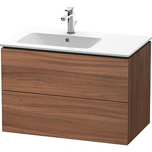 Duravit L-Cube meuble sous-vasque LC629107979 82x48,1x55cm, 2 tiroirs, vasque à gauche, noyer naturel