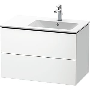 Duravit L-Cube meuble sous-vasque LC629201818 82x48,1x55cm, 2 tiroirs, vasque à droite, blanc mat