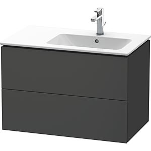 Meuble sous-vasque Duravit L-Cube LC629204949 82x48,1x55cm, 2 tiroirs, vasque à droite, graphite mat