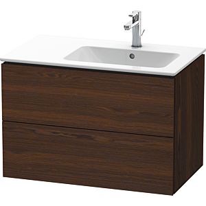 Duravit L-Cube vanity unit LC629206969 82x48.1x55cm, 2 drawers, basin on the right, brushed walnut