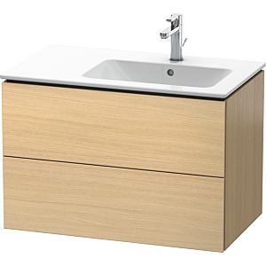 Duravit L-Cube meuble sous-vasque LC629207171 82x48,1x55cm, 2 tiroirs, vasque à droite, chêne méditerranéen