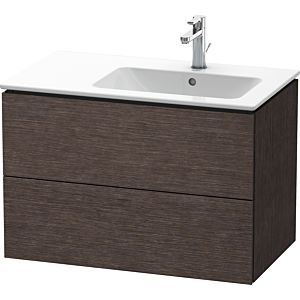 Duravit L-Cube vanity unit LC629207272 82x48.1x55cm, 2 drawers, basin on the right, brushed dark oak