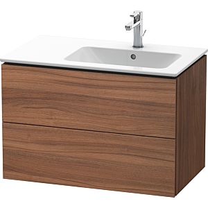 Meuble sous-vasque Duravit L-Cube LC629207979 82x48,1x55cm, 2 tiroirs, vasque à droite, noyer naturel