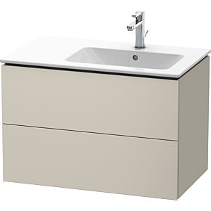 Duravit L-Cube Waschtisch-Unterschrank LC629209191 82x48,1x55cm, 2 Schubkästen, Becken rechts, taupe matt