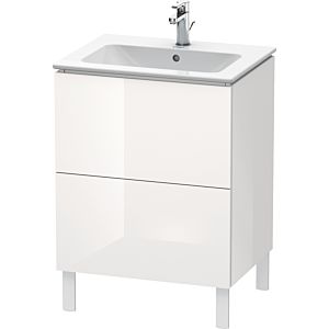 Duravit L-Cube Waschtisch-Unterschrank LC662502222 62 x 48,1 cm, weiß hochglanz, 2 Auszüge, stehend