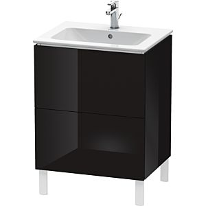 Duravit L-Cube Waschtisch-Unterschrank LC662504040 62 x 48,1 cm, schwarz hochglanz, 2 Auszüge, stehend