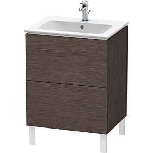 Duravit L-Cube Waschtisch-Unterschrank LC662507272 62 x 48,1 cm, eiche dunkel gebürstet, 2 Auszüge, stehend