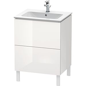 Duravit L-Cube Waschtisch-Unterschrank LC662508585 62 x 48,1 cm, weiß hochglanz, 2 Auszüge, stehend