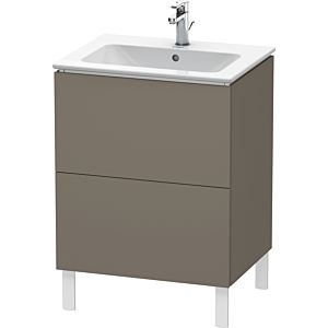 L-Cube Duravit vasque LC662509090 62 x 48, 2000 cm, flanelle gris soie mat, 2 coulissants, debout