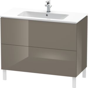 Duravit L-Cube vanity unit LC662708989 102 x 48, 2000 cm, flannel gray high gloss, 2 pull-outs, standing