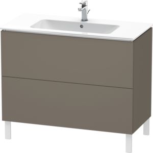 Duravit L-Cube vanity unit LC662709090 102 x 48, 2000 cm, flannel gray silk matt, 2 pull-outs, standing
