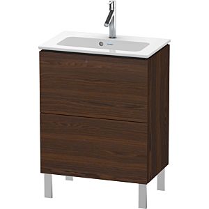 L-Cube Duravit vasque LC667306969 62 x 39, 2000 cm, noyer brossé, 2 coulissants, debout