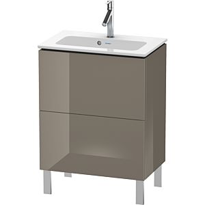 Duravit L-Cube vanity unit LC667308989 62 x 39, 2000 cm, flannel gray high gloss, 2 pull-outs, standing