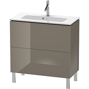 Duravit L-Cube vanity unit LC667408989 82 x 39, 2000 cm, flannel gray high gloss, 2 pull-outs, standing