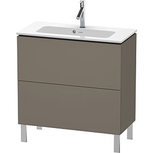 Duravit L-Cube vanity unit LC667409090 82 x 39, 2000 cm, flannel gray silk matt, 2 pull-outs, standing