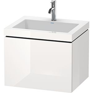 Duravit L-Cube Waschtisch-Unterschrank LC6916N8080 60 x 48 cm, ohne Hahnloch, graphit supermatt, 1 Auszug