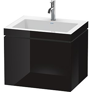 Duravit L-Cube Waschtisch-Unterschrank LC6916O4040 60 x48 cm, 1 Hahnloch, schwarz hochglanz, 1 Auszug