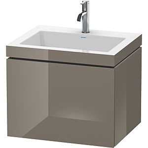 Duravit L-Cube vanity unit LC6916O8989 60 x48 cm, 2000 tap hole, flannel gray high gloss, 2000 pull-out
