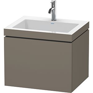 Duravit L-Cube vanity unit LC6916O9090 60 x48 cm, 2000 tap hole, flannel gray silk matt, 2000 pull-out