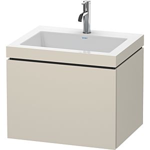 Duravit L-Cube vanity unit LC6916O9191 60 x48 cm, 2000 tap hole, matt taupe, 2000 pull-out