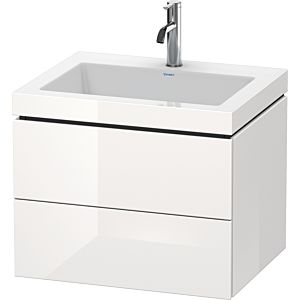 L-Cube Duravit vasque LC6926O2222 60 x48 cm, trou pour robinet 2000 blanc brillant, 2 tiroirs