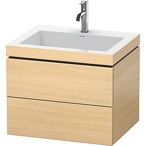 Duravit L-Cube Waschtisch-Unterschrank LC6926O7171 60 x48 cm, 1 Hahnloch, mediterane eiche, 2 Schubkästen