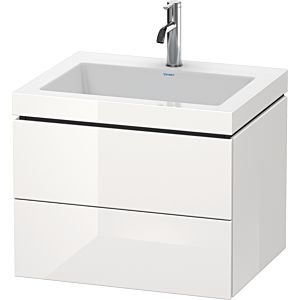 L-Cube Duravit vasque LC6926O8585 60 x48 cm, trou pour robinet 2000 blanc brillant, 2 tiroirs